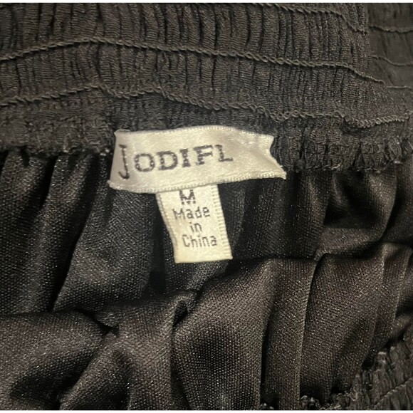 JODIFIL Tiered Off The Shoulder Maxi Dress in Black Sz M - Picture 9 of 9